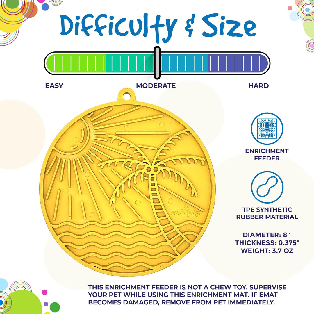 Sun n' Sea Enrichment Lick Mat With Suction Cups