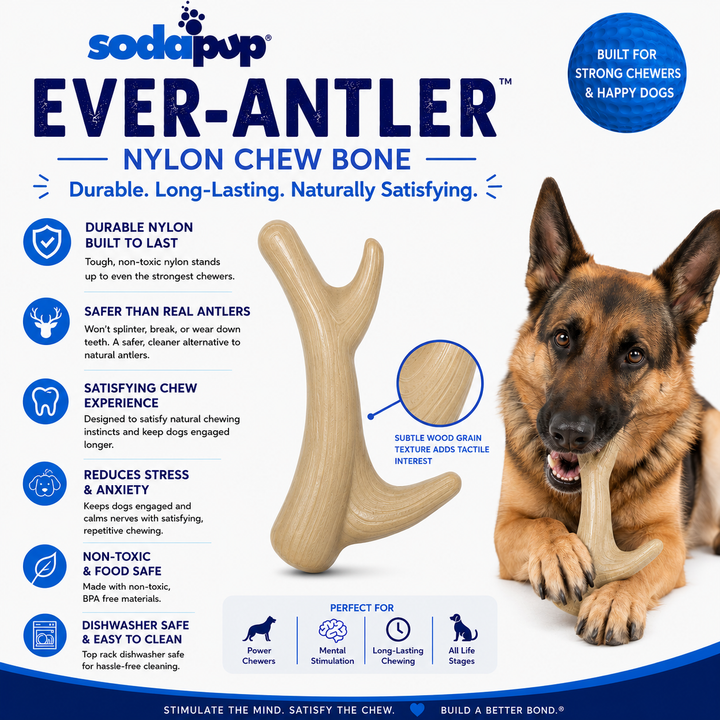 Elk Antler Shaped Dog Nylon Chew Toy