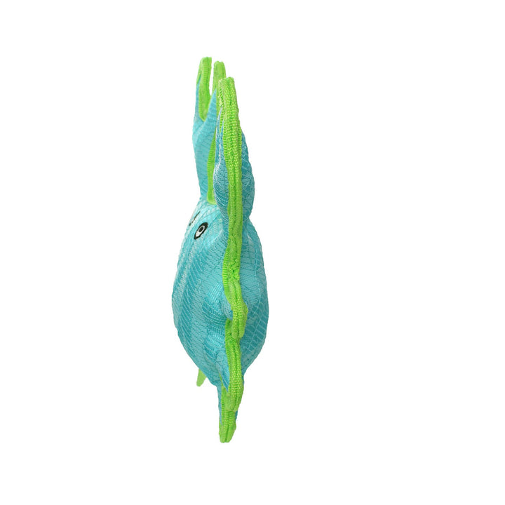 DuraForce Crab Tiger - Blue/Green, Squeaky Dog Toy