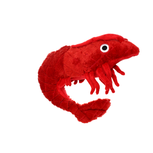 Mighty Ocean Prawn, Plush, Squeaky Dog Toy