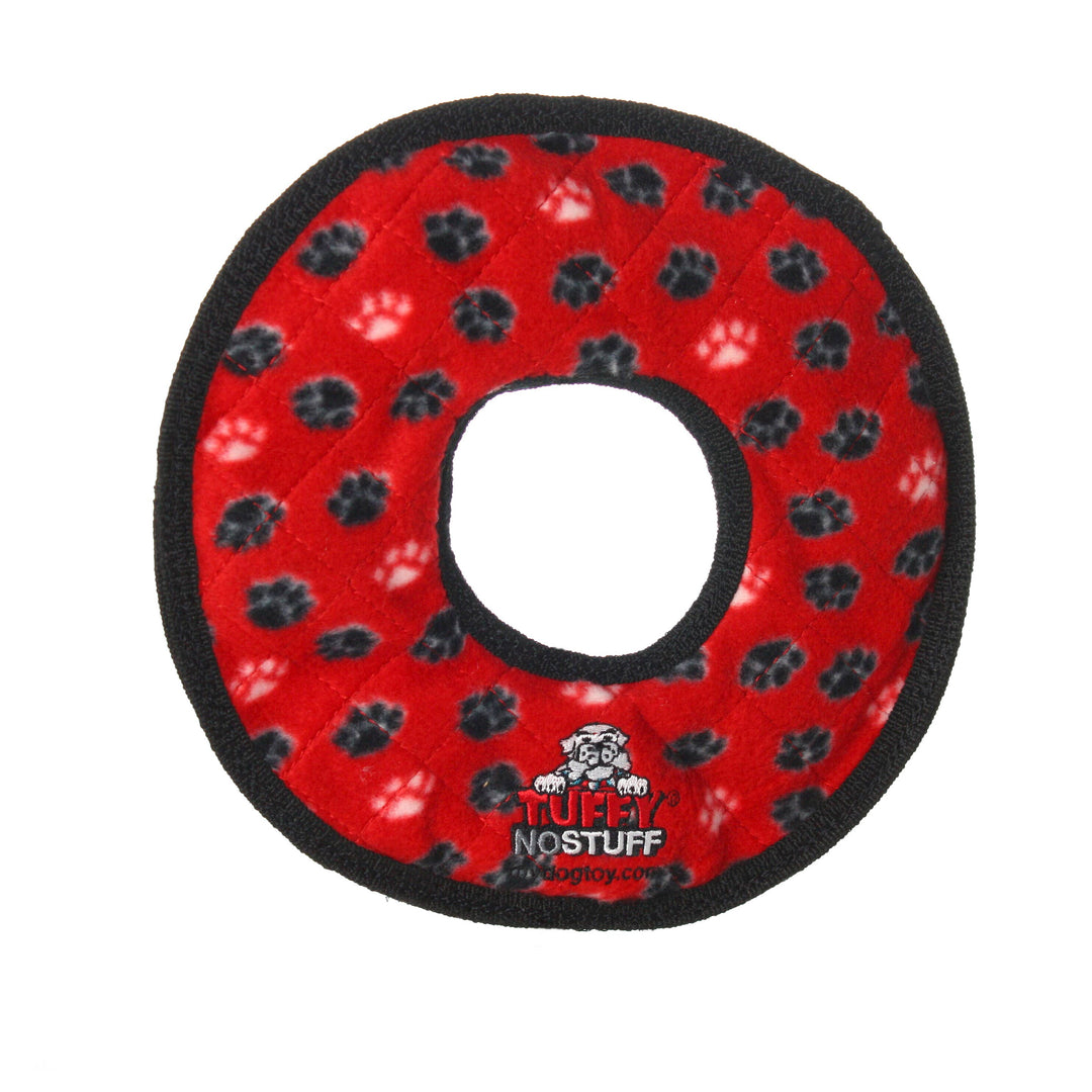 Tuffy No Stuff Ultimate Ring - Red, Squeaky Dog Toy