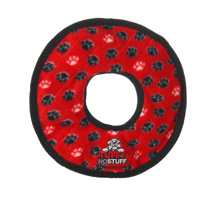 Tuffy No Stuff Ultimate Ring - Red, Squeaky Dog Toy