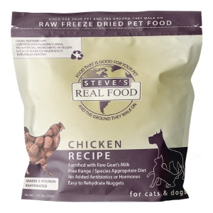 Steve's Real Food CHICKEN Freeze Dried Nuggets Dog & Cat Food - 1.25LB
