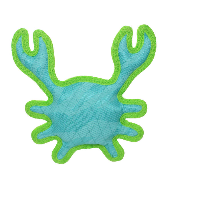 DuraForce Crab Tiger - Blue/Green, Squeaky Dog Toy