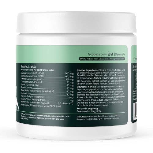 Hip + Joint Support Soft Chews for Dogs Pet Supplement