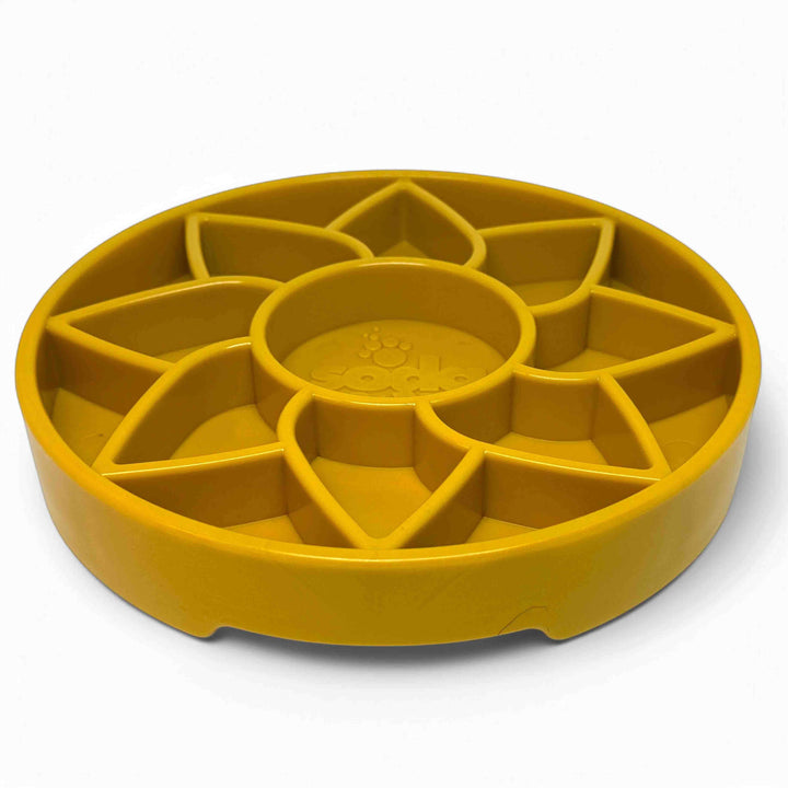 Sunflower Design eTray Enrichment Slow Feeder Tray for Dogs - Yellow
