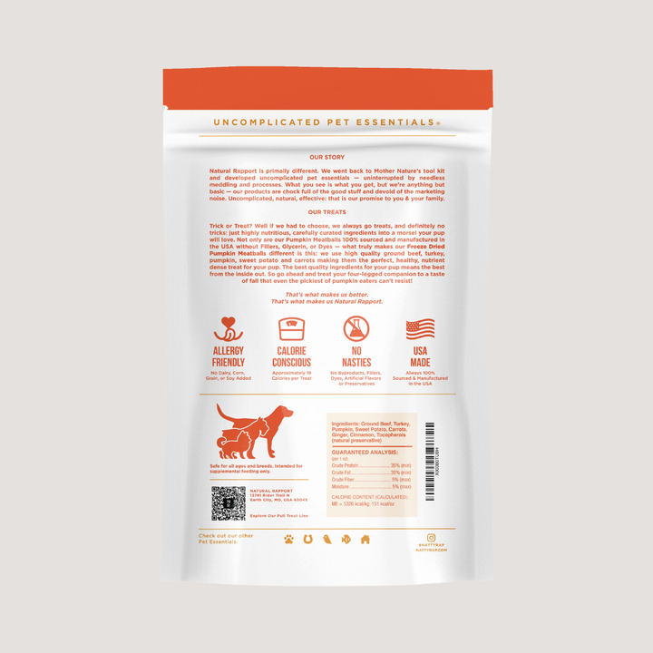 The Only Freeze Dried Pumpkin Meatballs Dogs Need