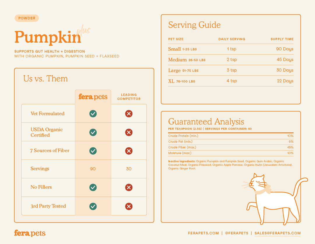 Pumpkin Plus Fiber Support for Dogs and Cats