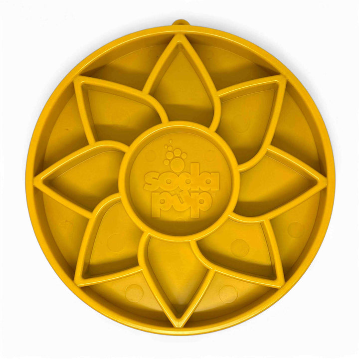 Sunflower Design eTray Enrichment Slow Feeder Tray for Dogs - Yellow