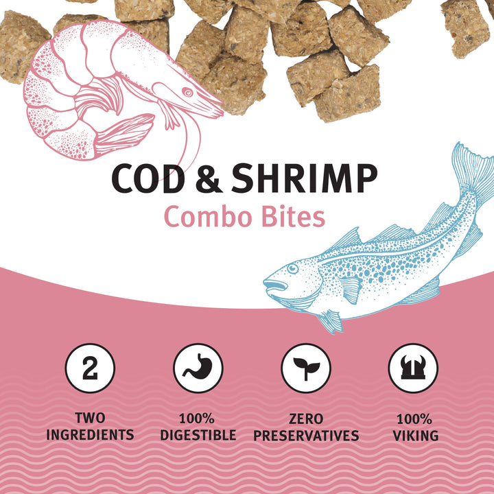 Icelandic+ Cod & Shrimp Combo Bites Fish Dog Treat 3.0-oz