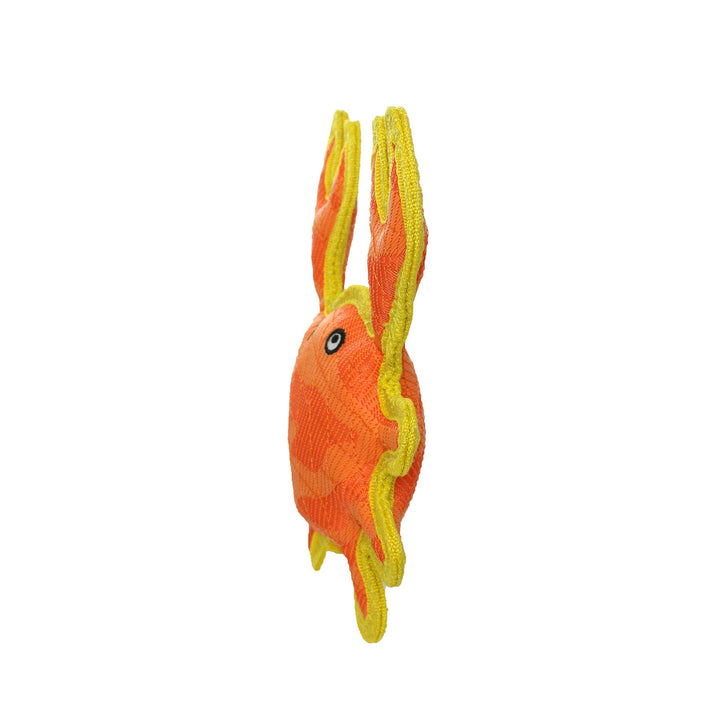 DuraForce Crab Tiger - Orange, Squeaky Dog Toy