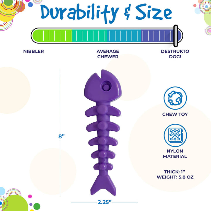 Fish Bone Ultra Durable Nylon Chew Toy