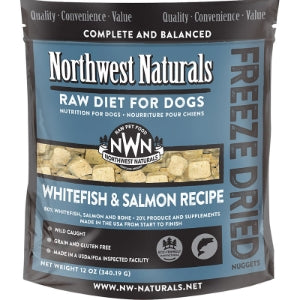 Northwest Naturals Freeze Dried Whitefish & Salmon Dog Food - 12 oz