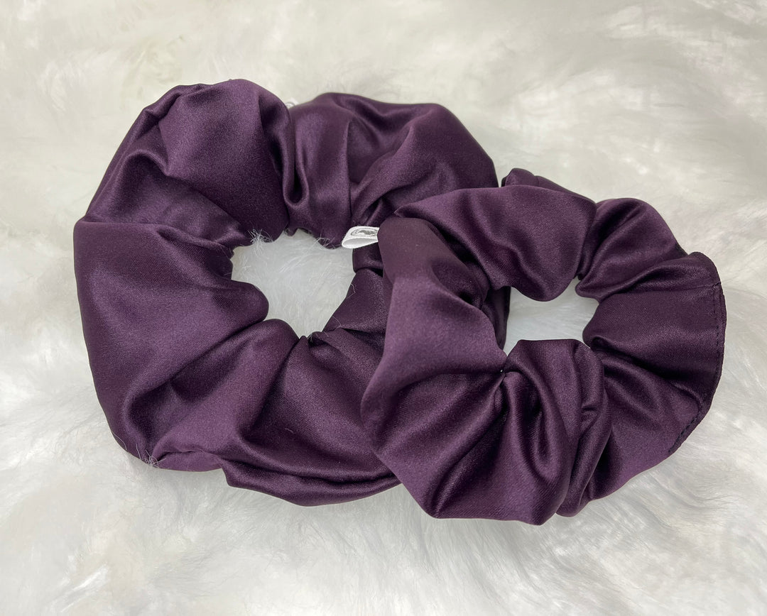 Eggplant Satin Scrunchie