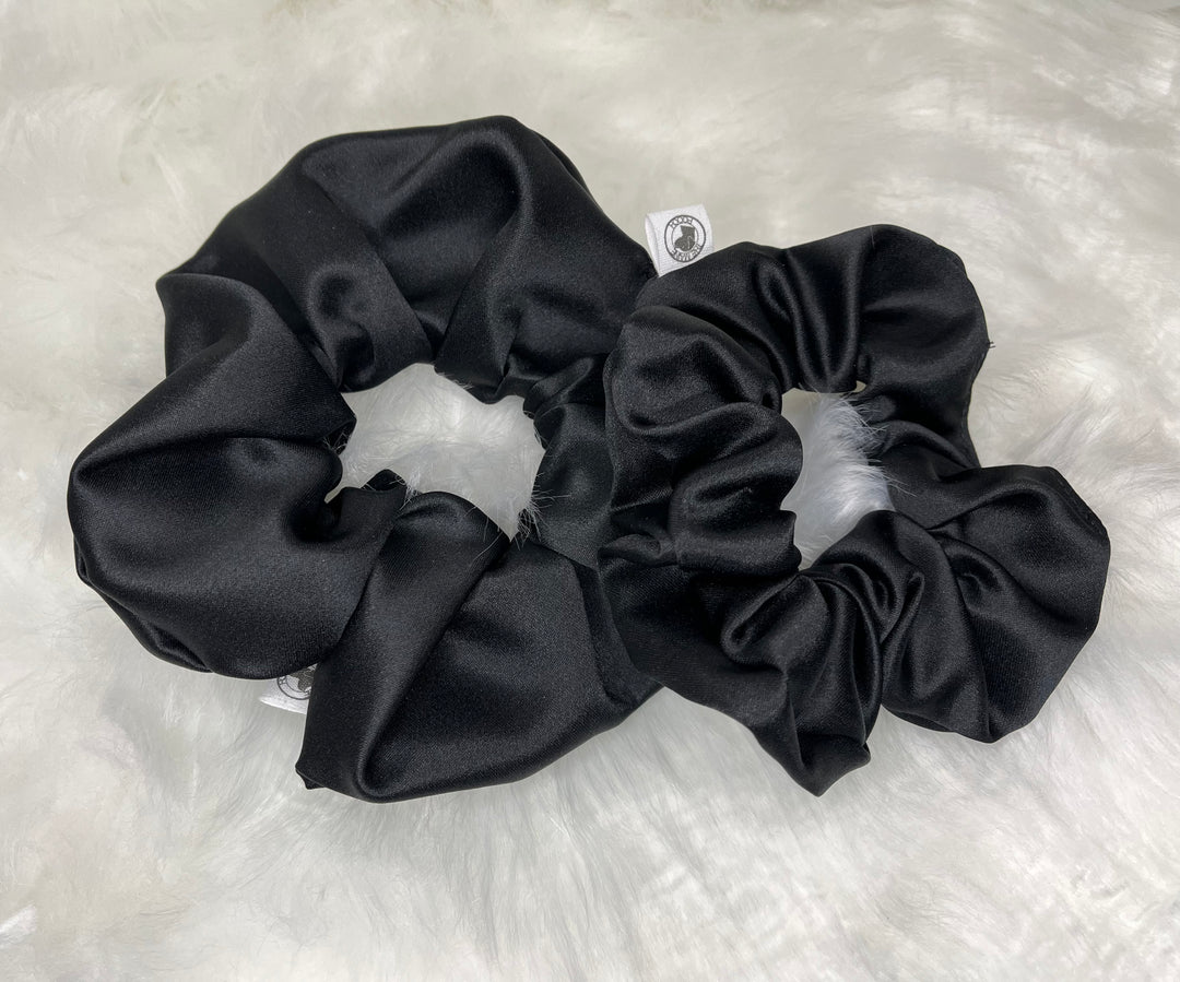 Black Satin Scrunchie